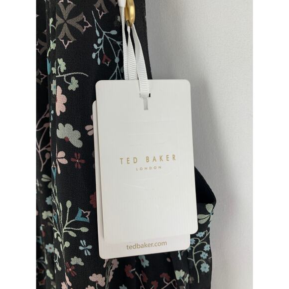 Ted Baker London Marcila Hazel High Neck Wide Leg Jumpsuit Size 2/4 Ted Baker 1 - Picture 13 of 14